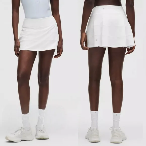 Lululemon Pace Rival MidRise Skirt White New With Tags Size 14 - Picture 1 of 5